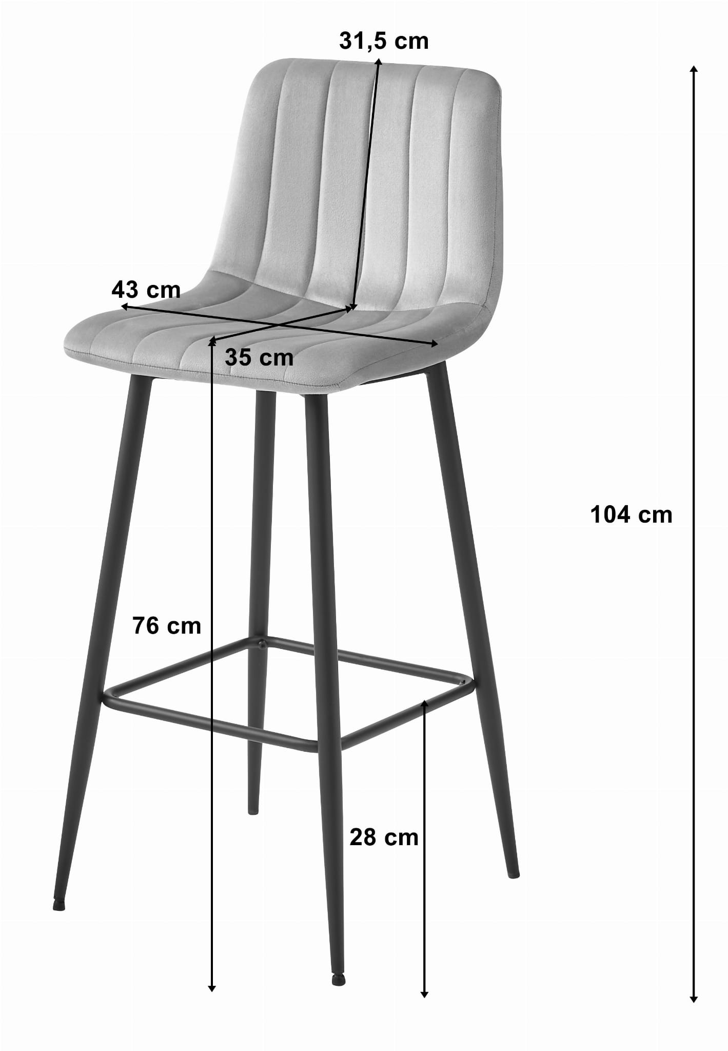 Baarpukk POZZA - tumeroosa samet / mustad jalad - Tasuta saatmine kulleriga