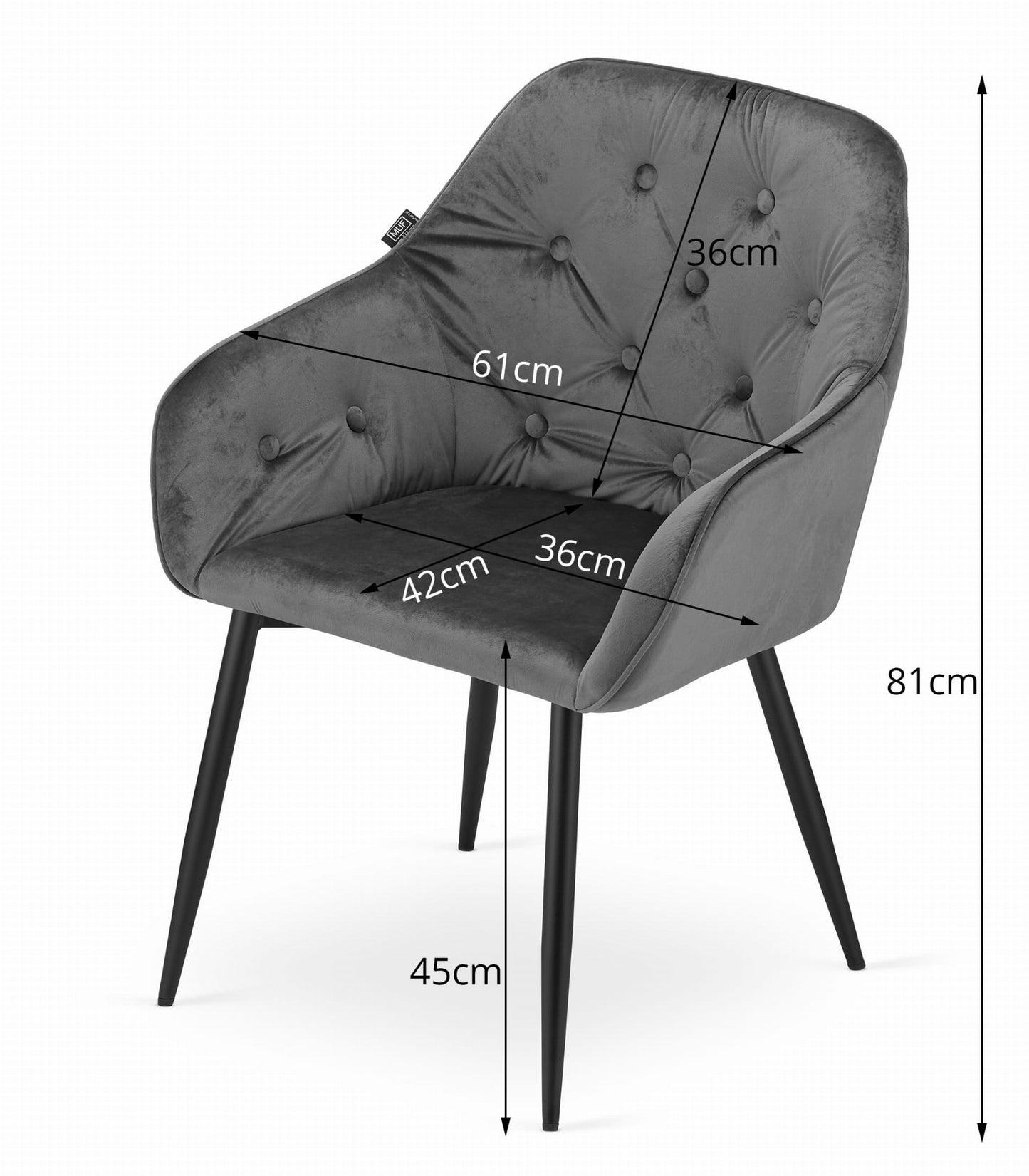 Tool FORIO - samet / mustad jalad, kompletis 2tk - Tasuta saatmine kulleriga